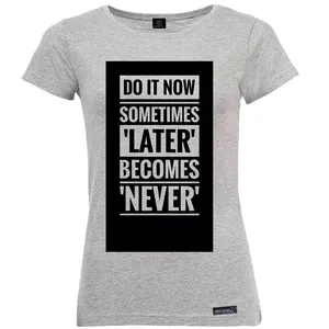 تی شرت آستین کوتاه زنانه 27 مدل Do it Now Black کد MH1047