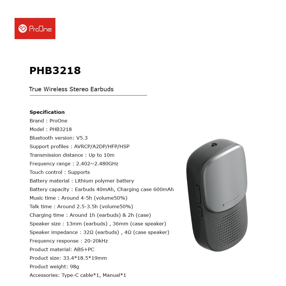 هدفون بلوتوثی پرووان مدل PHB3218 -  - 3