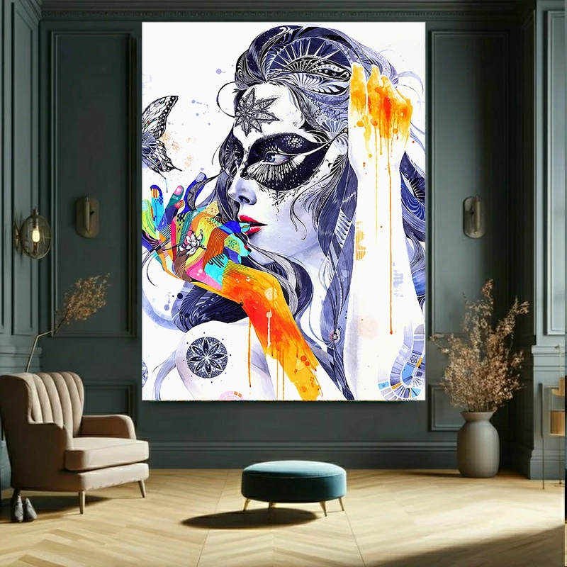 پوستر دیواری طرح دختر و طبیعت کد FP105323