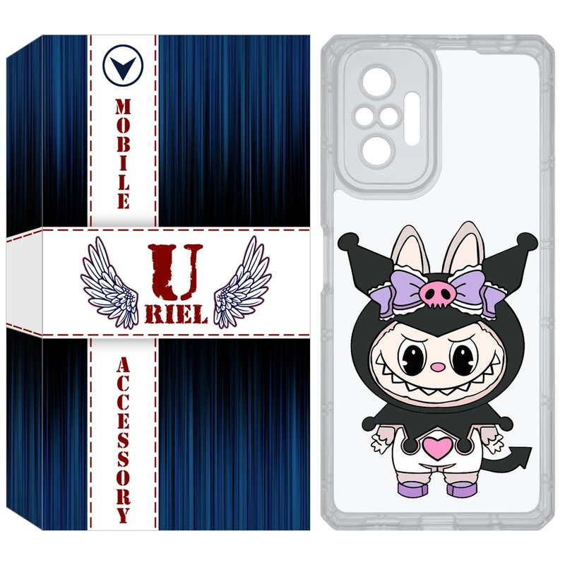 کاور یوریل قاب مدل Clear کد 137 طرح لبوبو Labubu مناسب برای گوشی موبایل شیائومی Redmi Note 10 Pro / Note 10 Pro Max