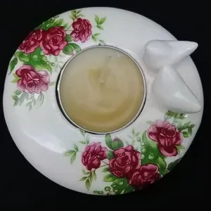 جاشمعی سرامیکی هیوا طرح جام گل کد 11149380