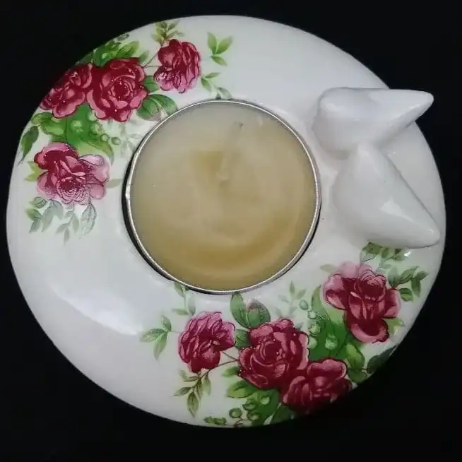 جاشمعی سرامیکی هیوا طرح جام گل کد 11149380
