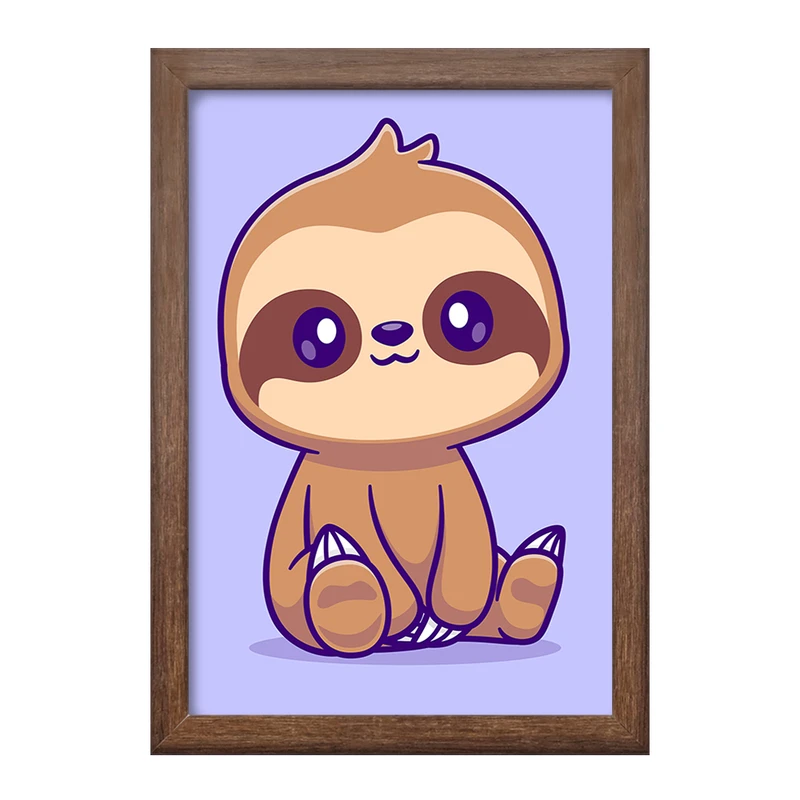 تابلو خندالو طرح حیوانات بامزه تنبل کد 29669