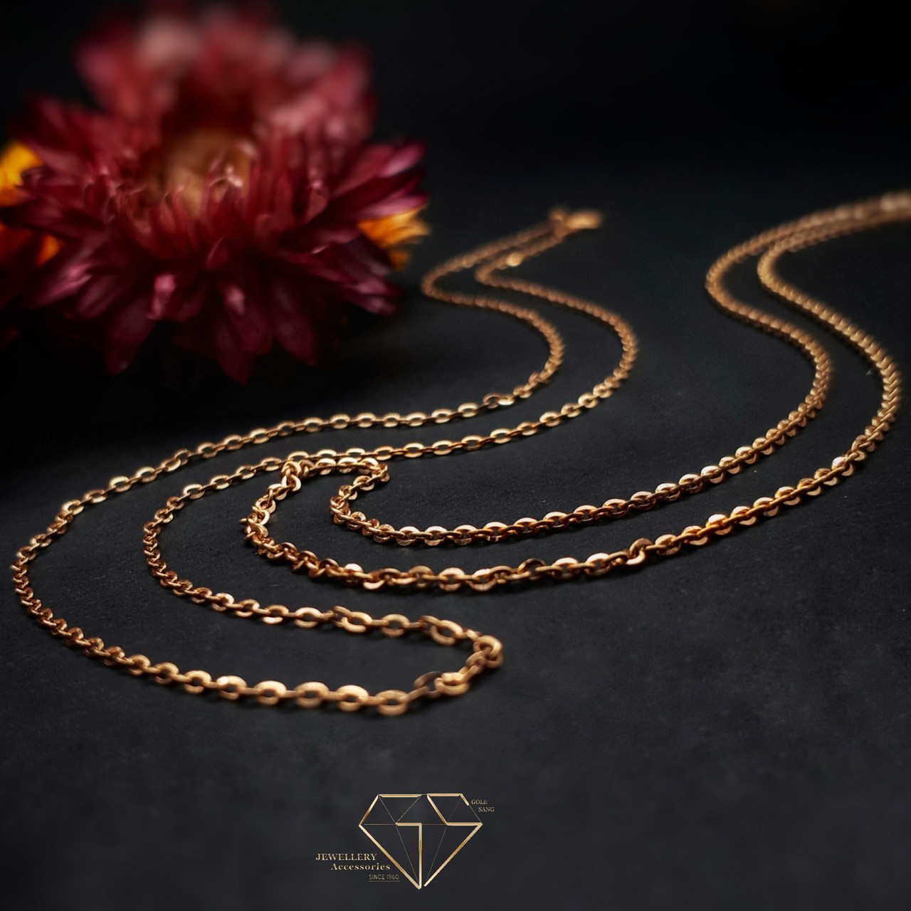 زنجیر طلا 18 عیار زنانه گل سنگ مدل فلامینگو 40 زنجیر طلا 18 عیار زنانه گل سنگ مدل فلامینگو 40