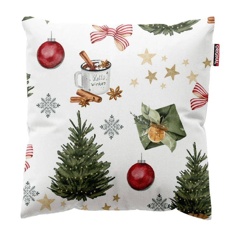 کوسن پاد آفرین طرح کریسمس کد 2654 سایز 30*30 سانتی متر