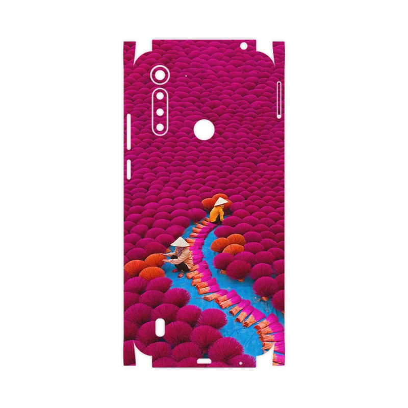 برچسب پوششی ماهوت مدل Vietnam Incense Wood Farms-FullSkin مناسب برای گوشی موبایل موتورولا Moto G8 Power Lite