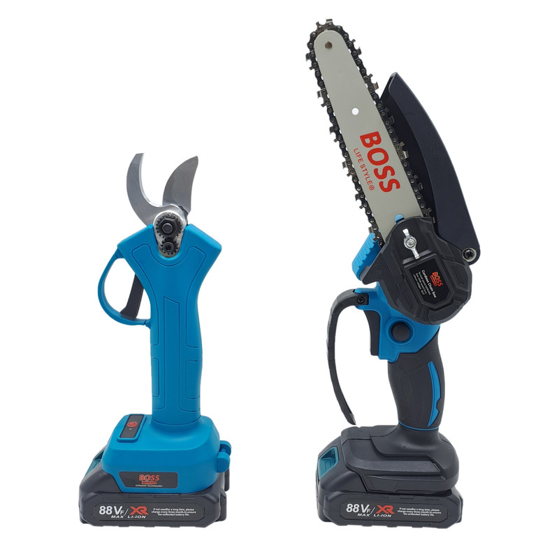 اره زنجیری شارژی و قیچی شارژی باس مدل LIFE_STYLE اره زنجیری شارژی و قیچی شارژی باس مدل LIFE_STYLE