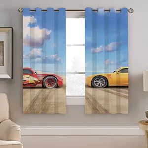 پرده نیروانا طرح ماشین پسرونه مدل مخمل کد 8220 سایز 140×200 سانتی متر