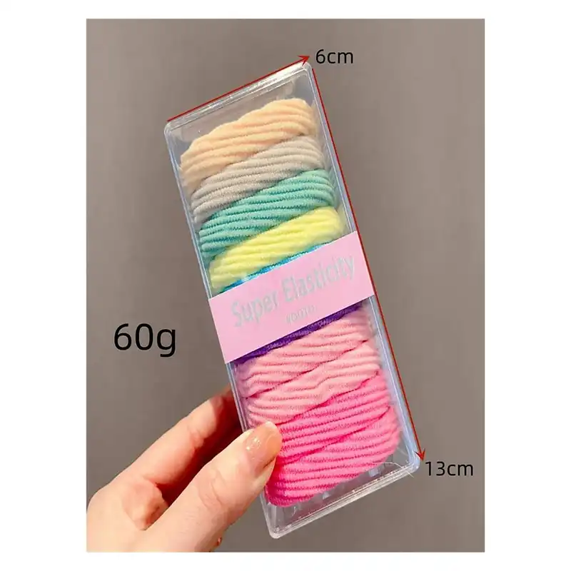 کش مو زنانه مدل حوله ای مات پاستلی سوپر کشسان کد ngr318 بسته 10 عددی