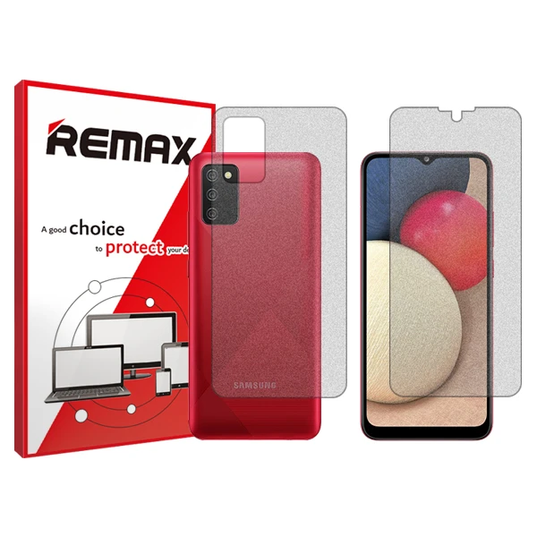 محافظ صفحه نمایش مات ریمکس مدل HyMTT مناسب برای گوشی موبایل سامسونگ Galaxy A02s  به همراه محافظ پشت گوشی