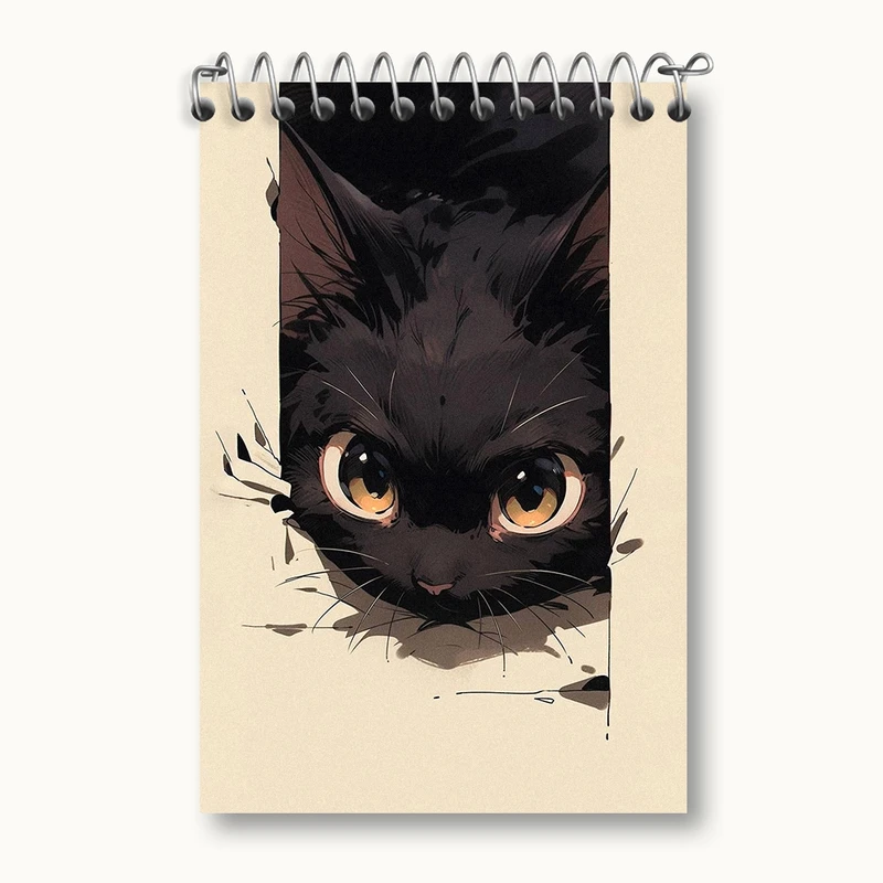 دفتر یادداشت 50 برگ خندالو مدل گربه (Cat) کد F976