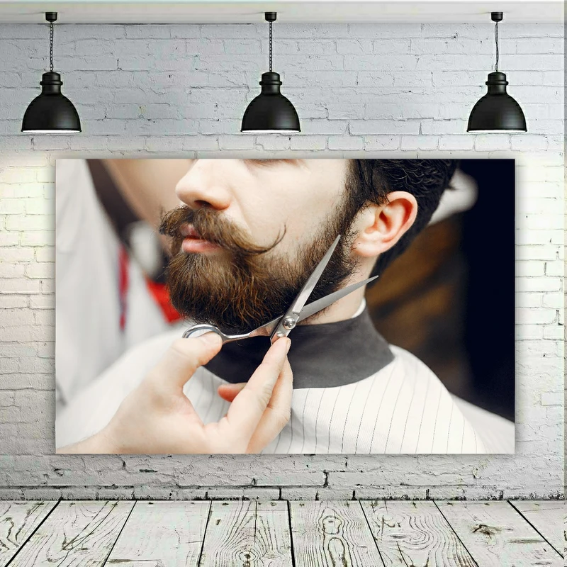 پوستر پارچه ای طرح آرایشگاه مردانه کد SDA18124