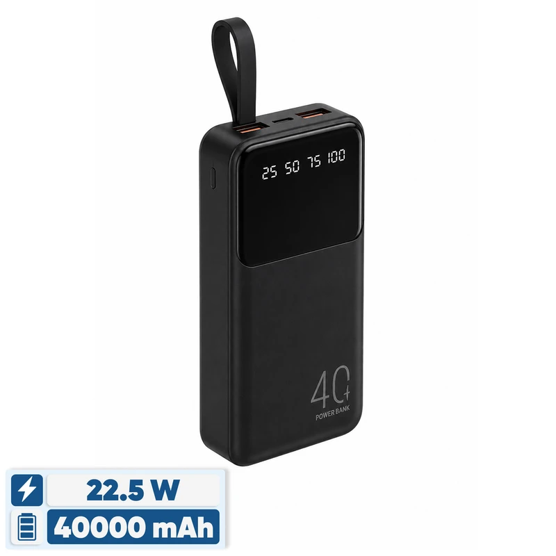 پاوربانک 22.5 وات مدل 40000mah ظرفیت 40000 میلی آمپر ساعت