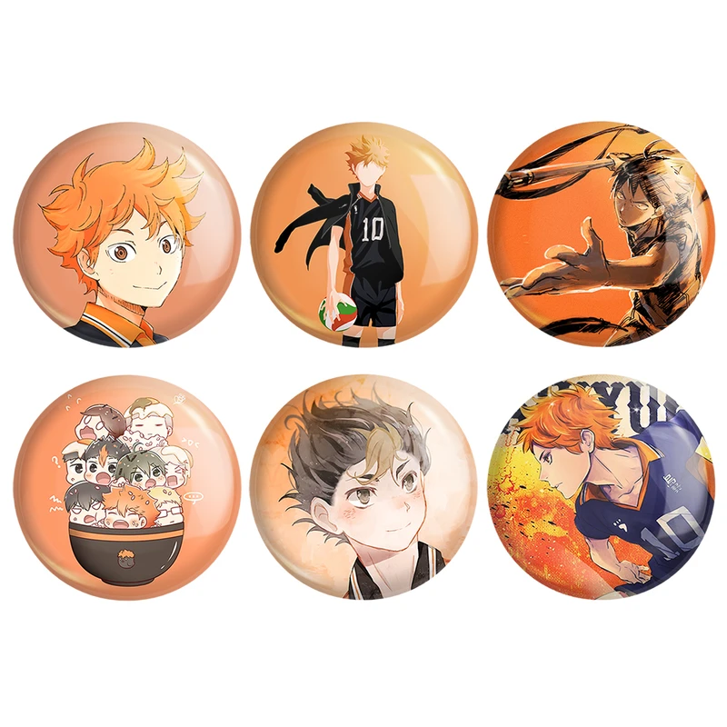 مگنت خندالو طرح انیمه هایکیو Haikyu کد 983A مجموعه 6 عددی