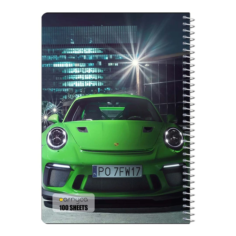 دفتر شطرنجی 100 برگ سیمی کارنیکا طرح پورشه Porsche کد 32382