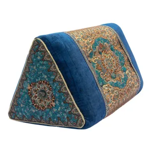 پشتی ترمه مدل شاه نشین طرح خانسالار کد 700704 بسته 2 عددی