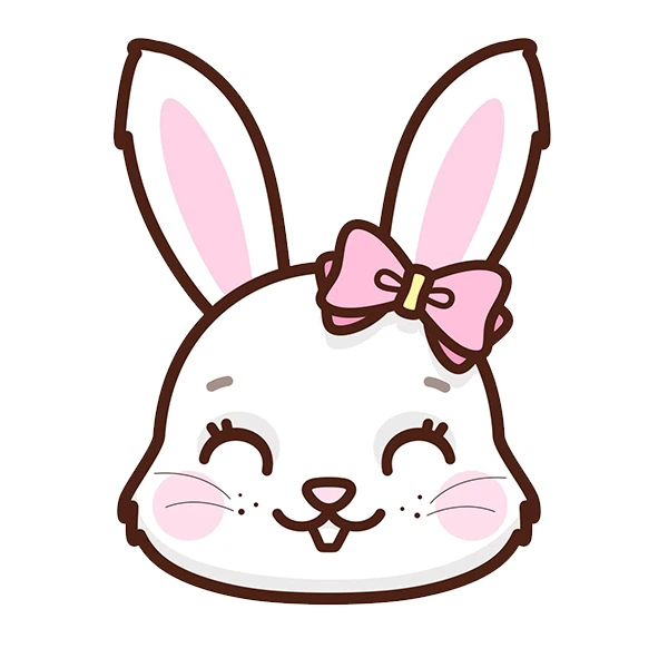 استیکر پارچه و لباس پاد آفرین طرح خرگوشی کد 4749