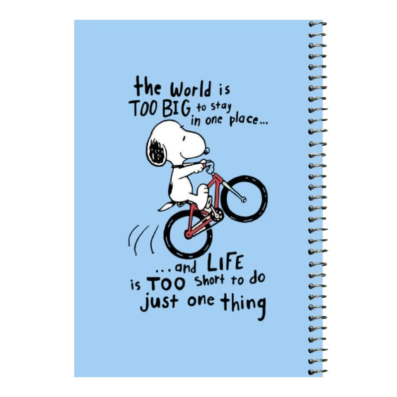 دفتر مشق 80 برگ اس جی مدل اسنوپی و دوچرخه     