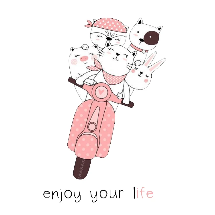 استیکر پارچه و لباس پاد آفرین مدل گربه های کیوت کد 550