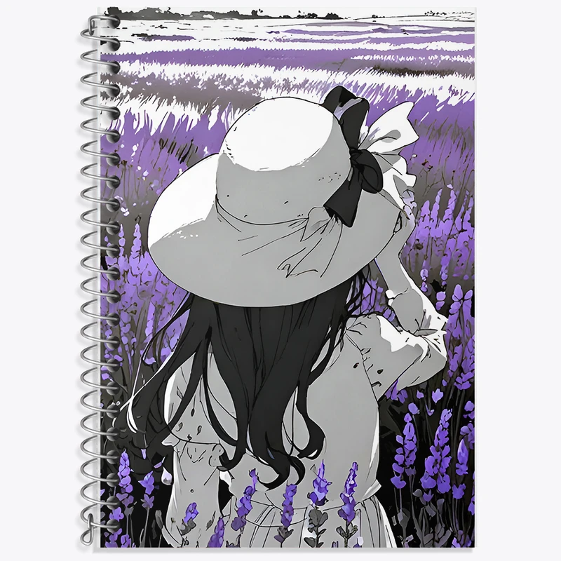 دفتر زبان 50 برگ خندالو مدل دو خط طرح دخترانه کد N3890