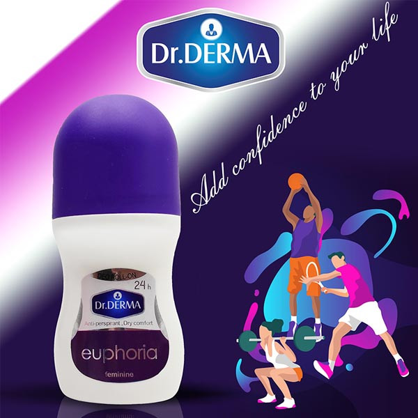رول ضد تعریق مردانه دکتر درما مدل euphoria حجم 50 میلی لیتر