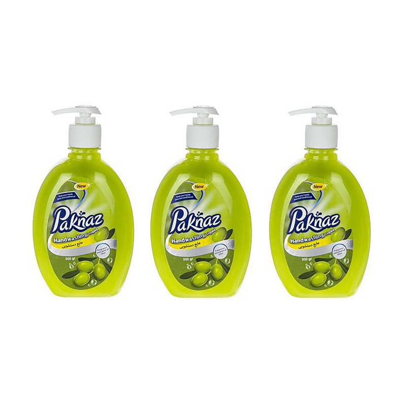 مایع دستشویی پاکناز مدل Olive مقدار 500 میلی لیتر بسته 2 عددی