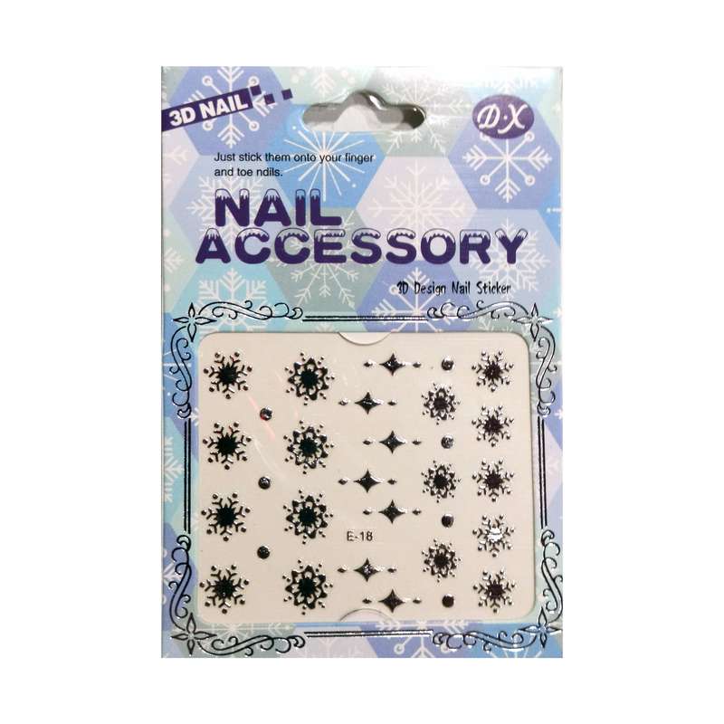 استیکر طراحی ناخن مدل برف کد e12 استیکر طراحی ناخن مدل برف کد e12