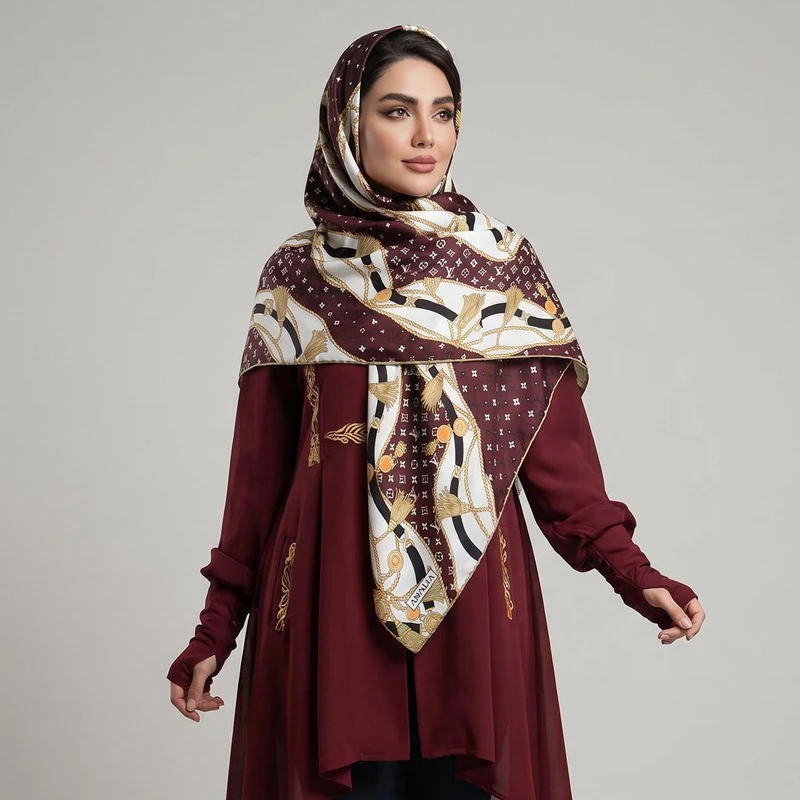 روسری زنانه مدل ابریشم کد 9700