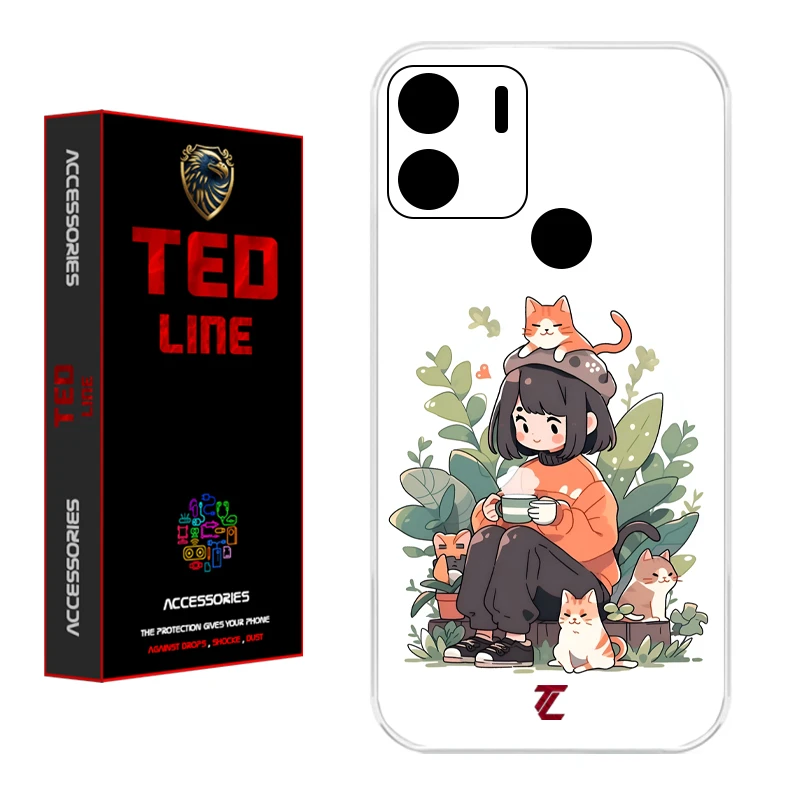 کاور تدلاین طرح گربه کد 1181 مناسب برای گوشی موبایل شیائومی Redmi A1 Plus / A2 Plus / Poco C51