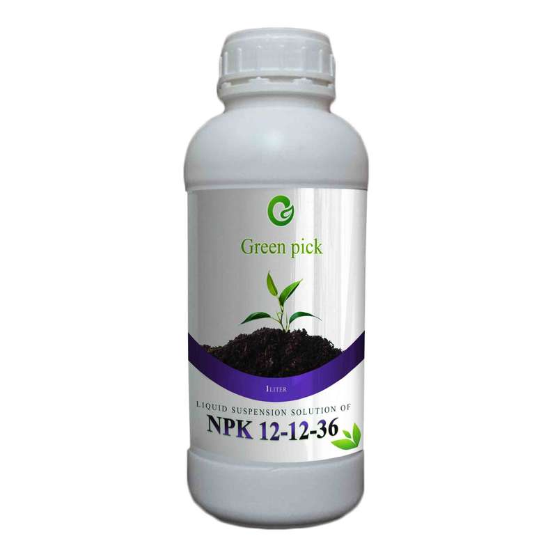 کود مایع پتاس بالا گرین پیک مدل NPK 12 12 36 حجم یک لیتر