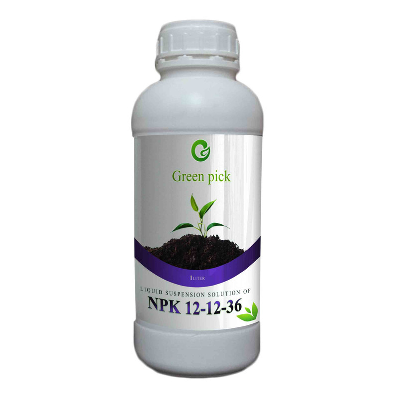 کود مایع پتاس بالا گرین پیک مدل NPK 12 12 36 حجم یک لیتر