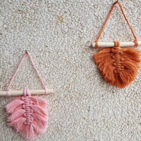 آویز بافتنی مدل مکرومه کد 1