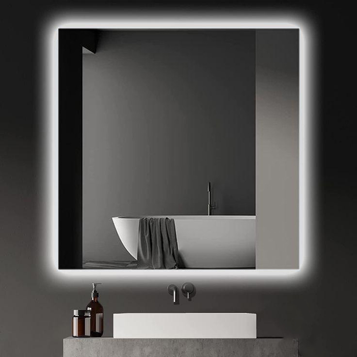 آینه سرویس بهداشتی تارا دکور مدل مربع کد m163
