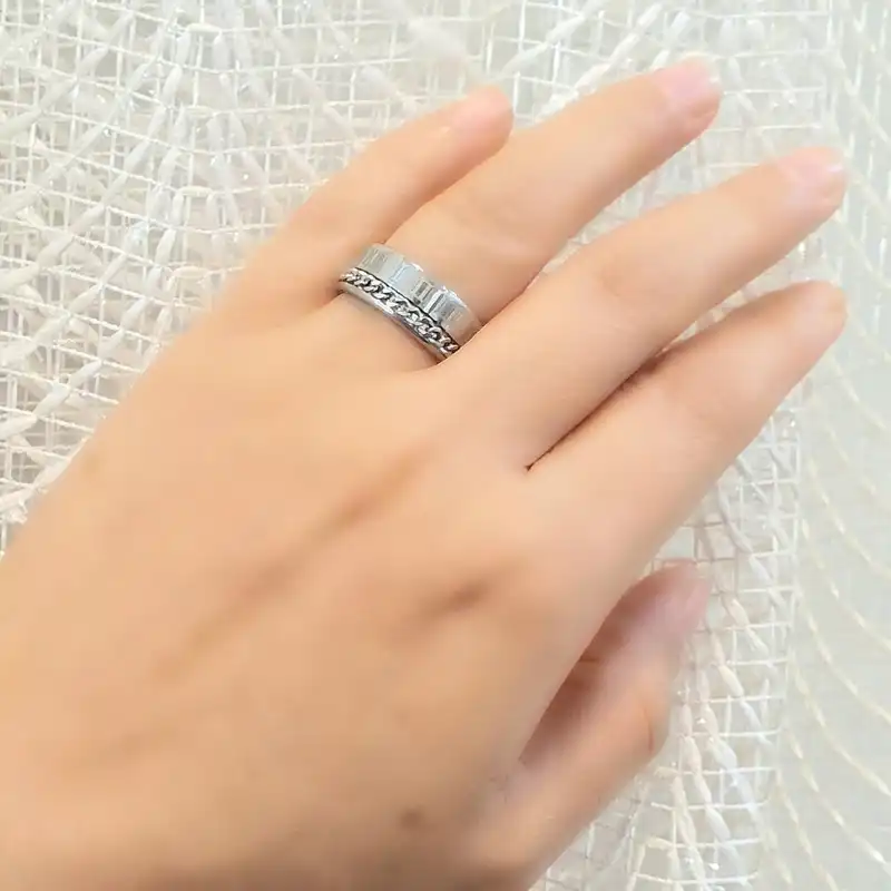 انگشتر ماصرم مدل زنجیری کد Ri3128