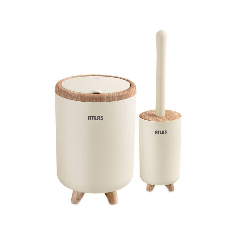 ست سطل و فرچه طرح چوب مدل الیت