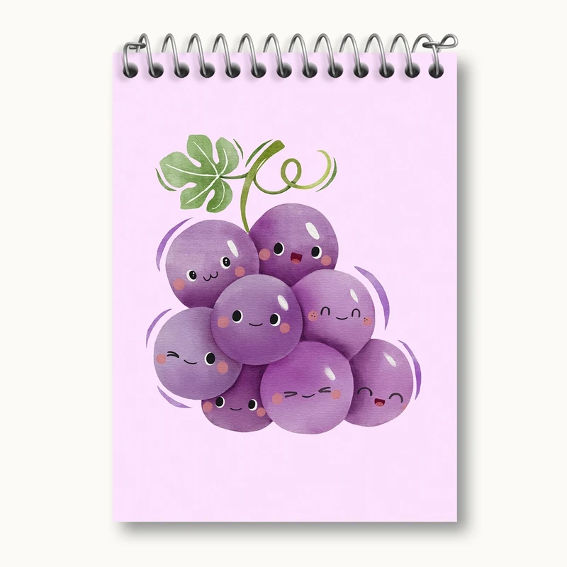 دفتر یادداشت 50 برگ خندالو مدل انگور کد 28407