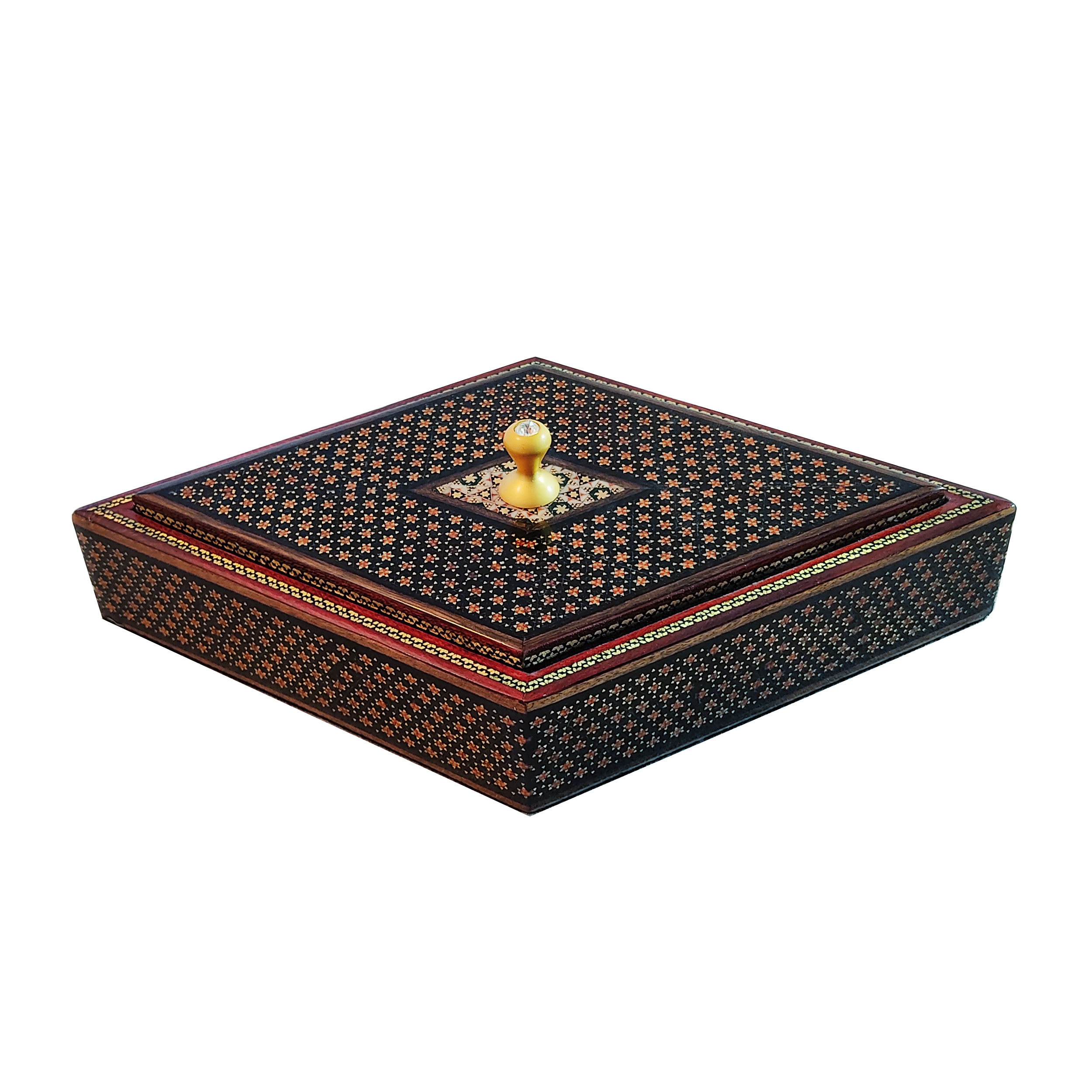 شکلات خوری خاتم کاری مدل لوزی کد 3110