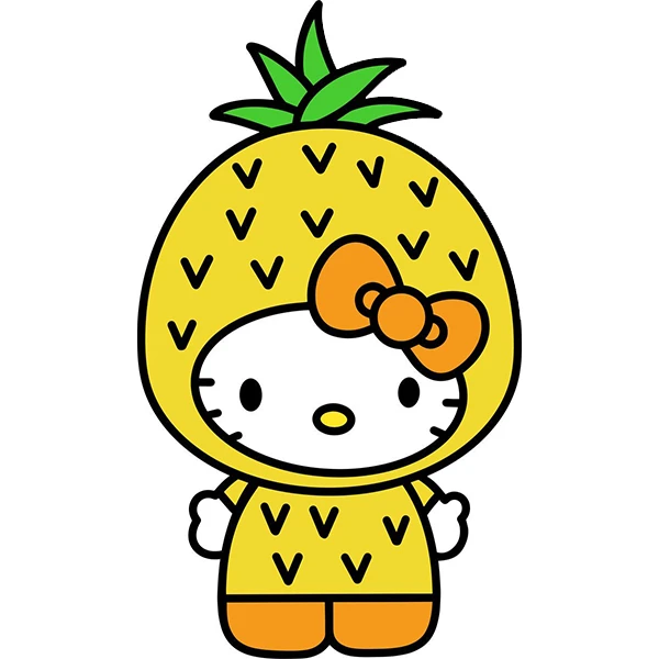  استیکر پارچه و لباس پاد آفرین طرح کیتی کد 5081