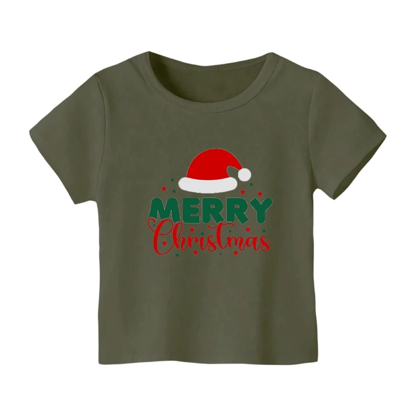 تی شرت آستین کوتاه بچگانه مدل نوشته کریسمس کد 25