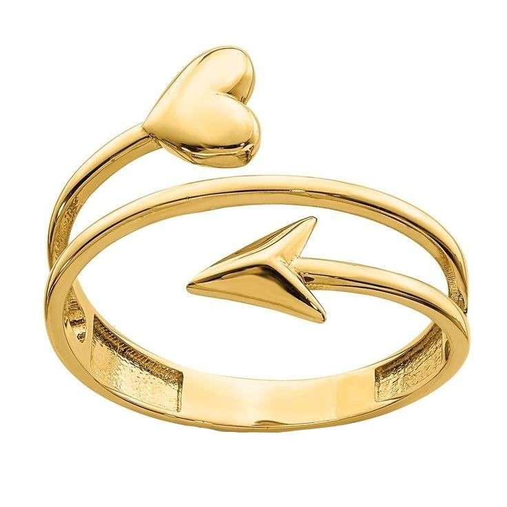  انگشتر طلا 18 عیار زنانه قیراط طرح قلب کد GH5882