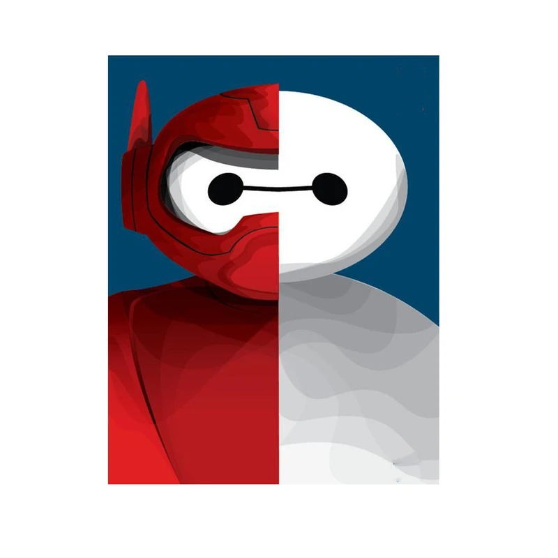 استیکر لپ تاپ و موبایل مدل انیمیشن طرح شش ابر قهرمان بیمکس Big Hero 6 Baymax کد 2720