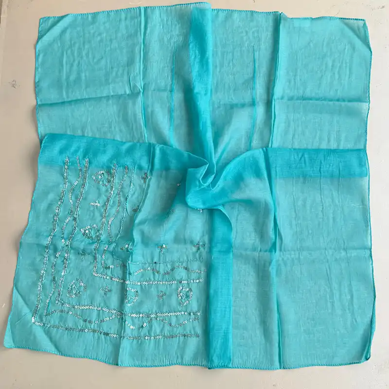 روسری زنانه مدل مینی نخی براق مجلسی پولکدوزی