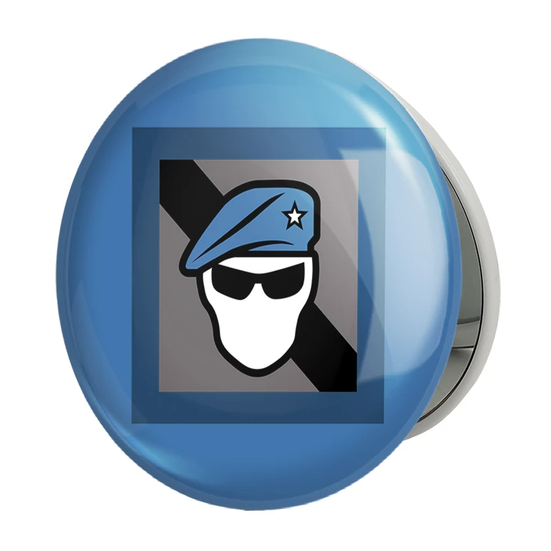 آینه جیبی خندالو طرح recruit_blue  بازی رینبو سیکس سیج  مدل تاشو کد 30363