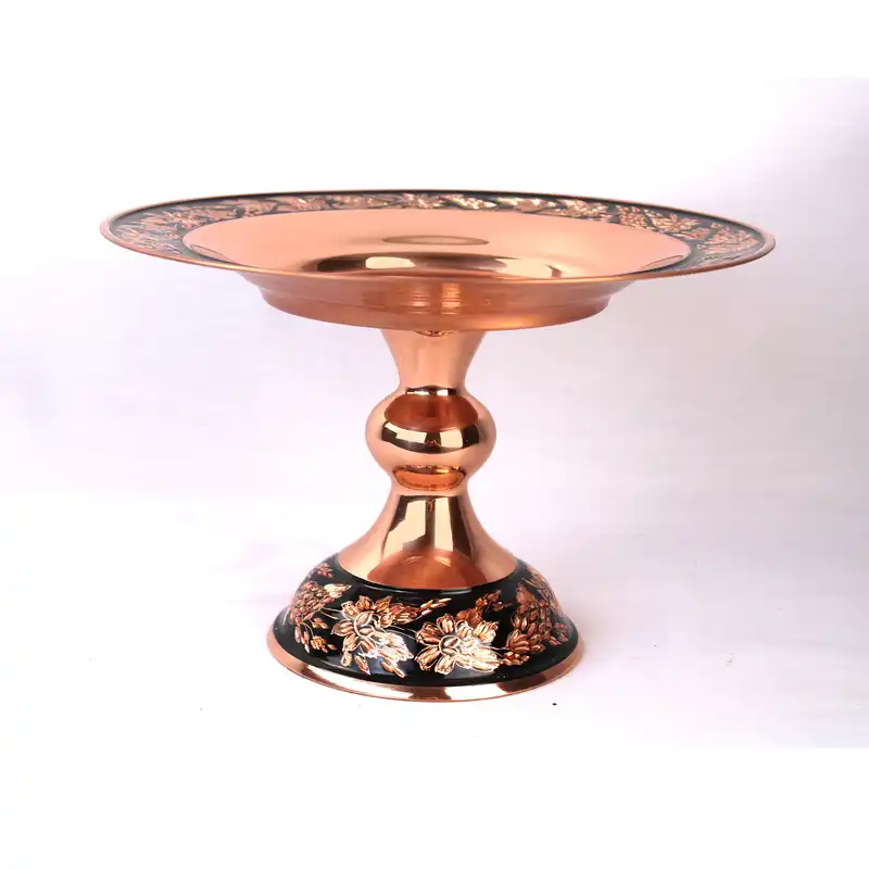 شیرینی خوری مسی مدل الماس تراش کد g025