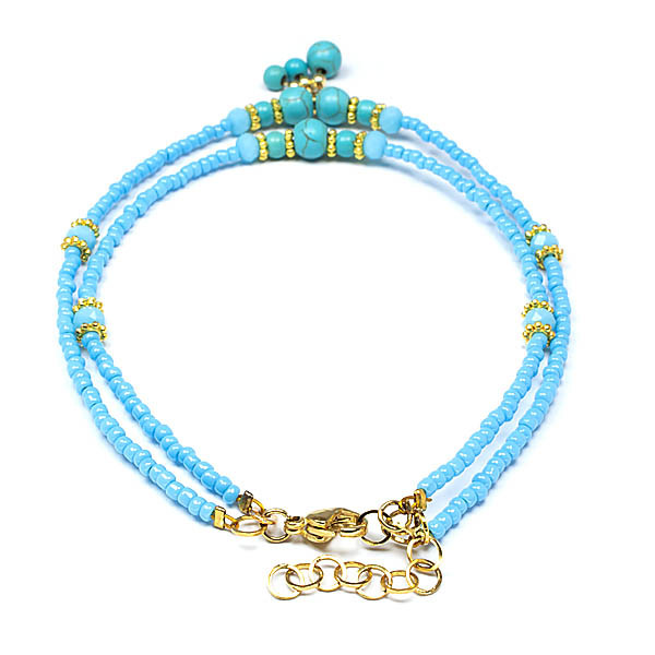 پابند زنانه مدل منجوقی نورا دو ردیفه