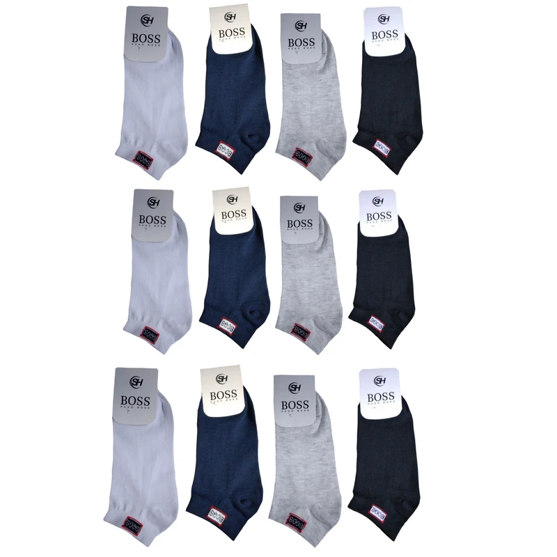 جوراب مردانه مدل نانو پنبه مجموعه 12 عددی