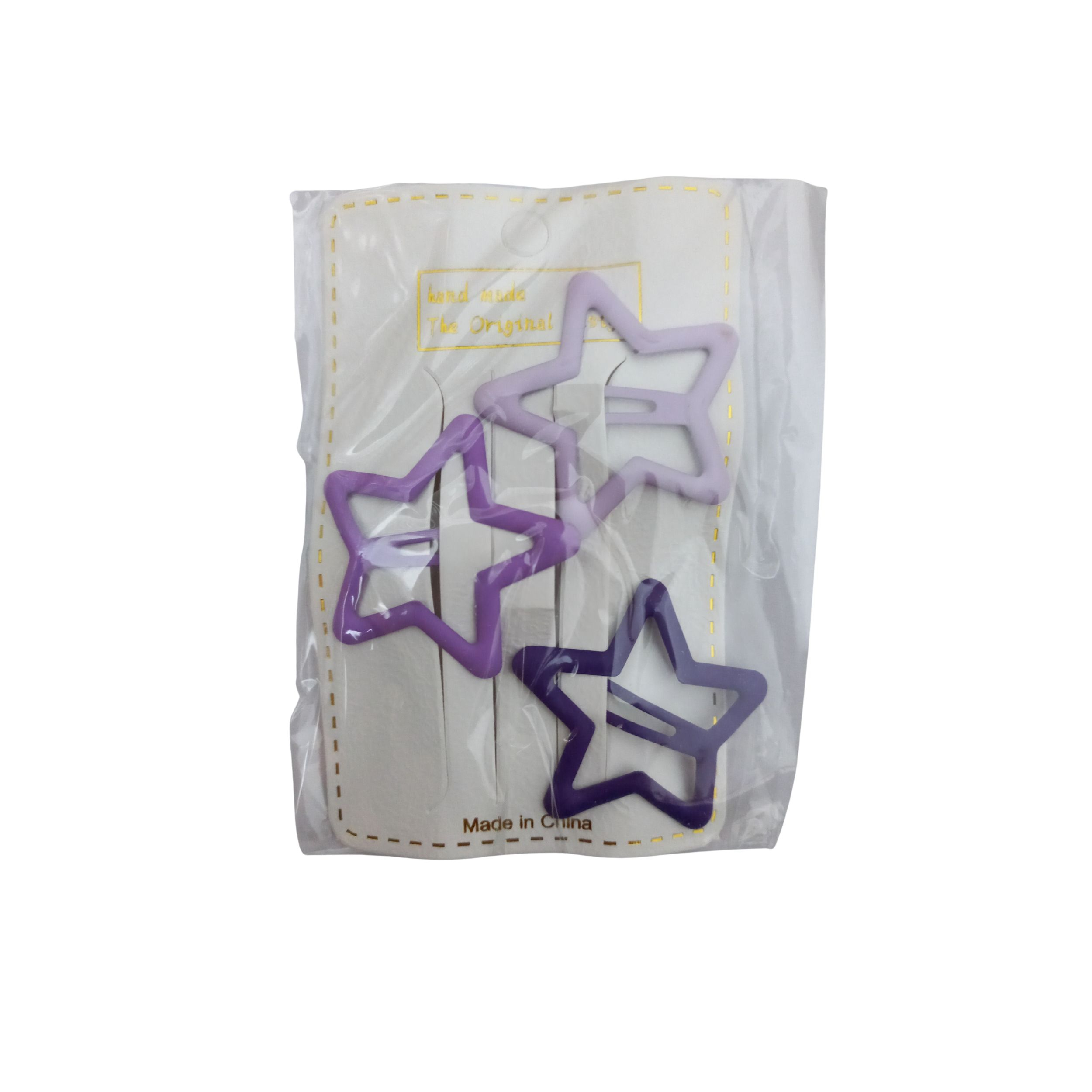 گیره مو زنانه مدل ستاره ای تق تقی مجموعه 3 عددی