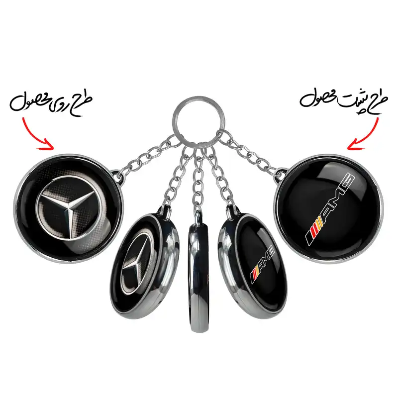 جاکلیدی خندالو طرح مرسدس بنز Mercedes Benz مدل دوطرفه کد 2350123508