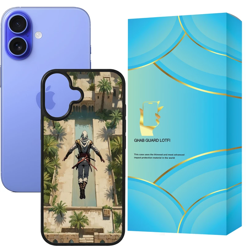 کاور قاب گارد لطفی طرح  آساسین کرید مدل GCHP16 مناسب برای گوشی موبایل اپل iPhone 16 