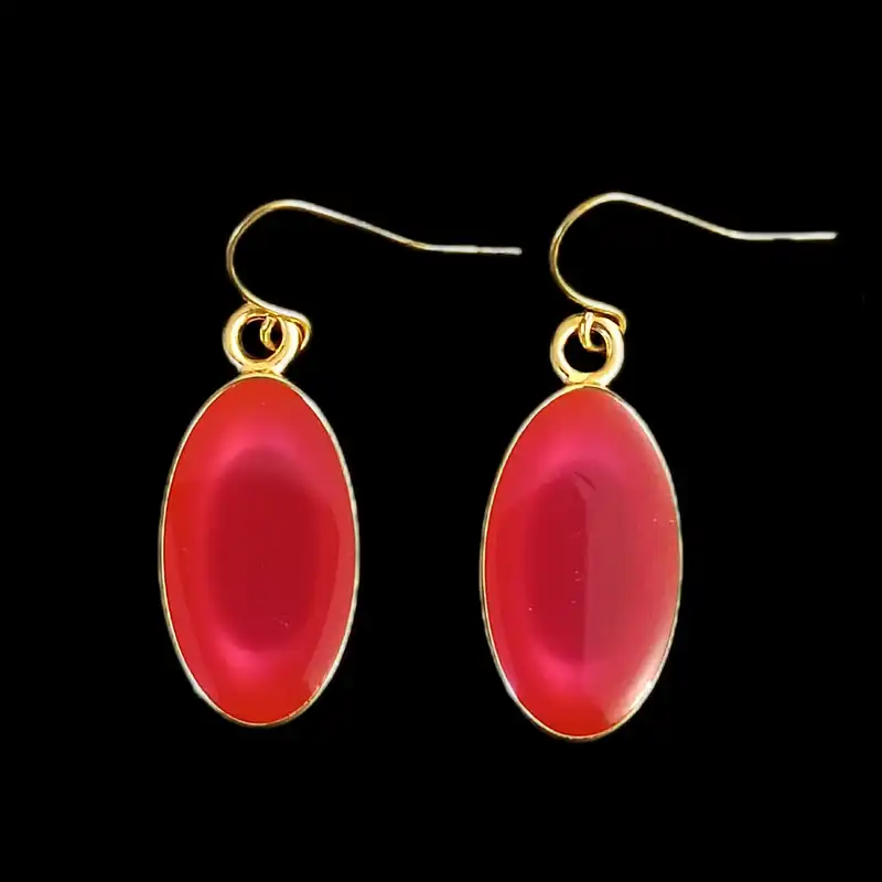 گوشواره زنانه مدل نگین دار هندی